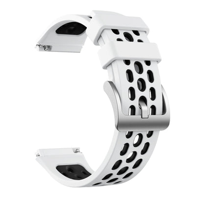 Bracelet de montre en silicone à trou rond bicolore, For Huawei Watch GT 2e