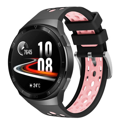 Bracelet de montre en silicone à trou rond bicolore, For Huawei Watch GT 2e