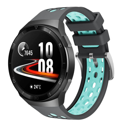 Bracelet de montre en silicone à trou rond bicolore, For Huawei Watch GT 2e