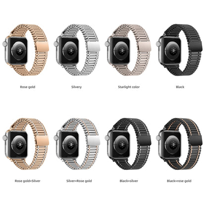 Bracelet de montre en acier inoxydable magnétique à chaîne, For Apple Watch Series 8&7 41mm / SE 2&6&SE&5&4 40mm / 3&2&1 38mm, For Apple Watch Ultra 49mm / Series 8&7 45mm / SE 2&6&SE&5&4 44mm / 3&2&1 42mm