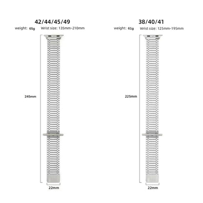 Bracelet de montre en acier inoxydable magnétique à chaîne, For Apple Watch Series 8&7 41mm / SE 2&6&SE&5&4 40mm / 3&2&1 38mm, For Apple Watch Ultra 49mm / Series 8&7 45mm / SE 2&6&SE&5&4 44mm / 3&2&1 42mm