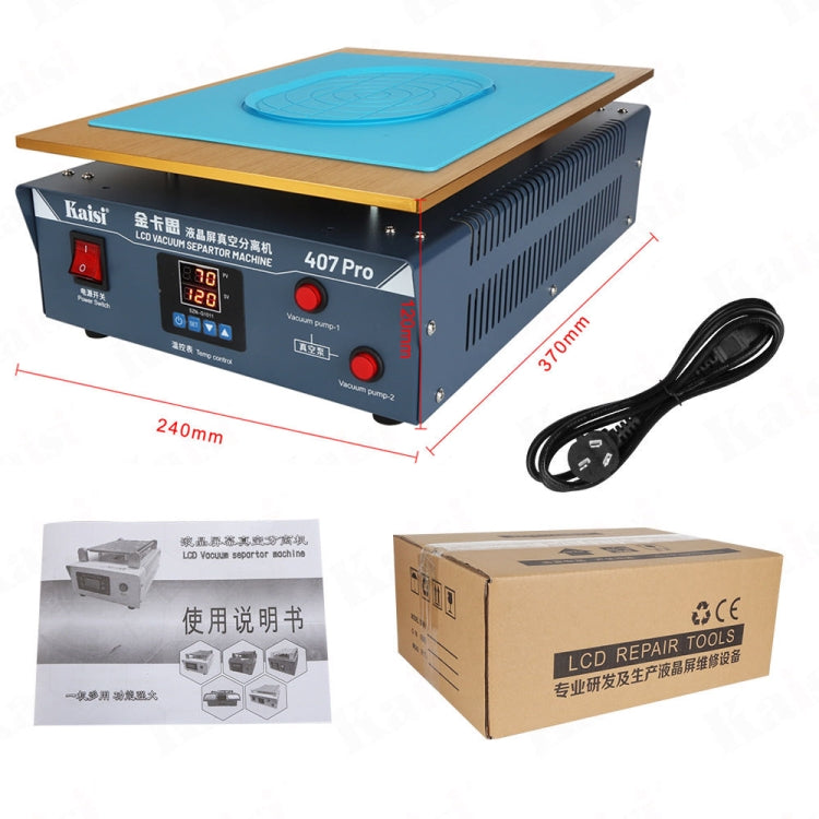 Machine de séparation d'écran LCD à double pompe à vide Kaisi 407 Pro 18 pouces