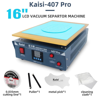 Machine de séparation d'écran LCD à double pompe à vide Kaisi 407 Pro 18 pouces