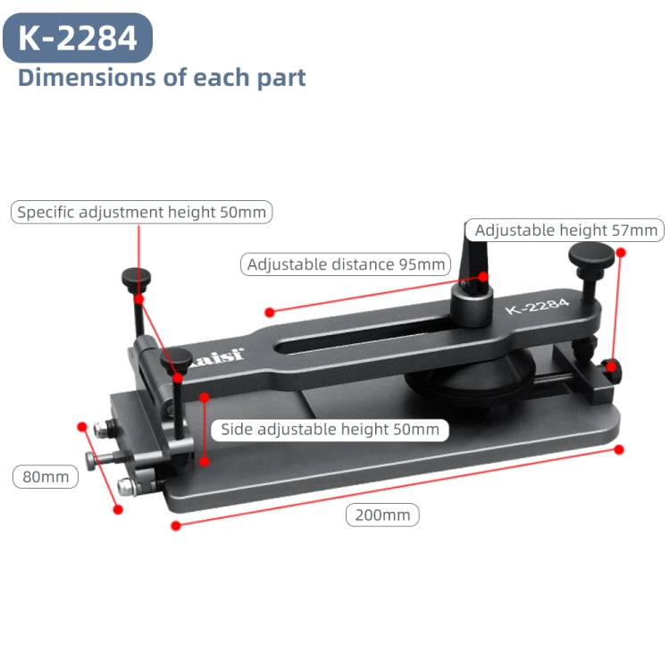 Kaisi K-2284 Fixation universelle de séparateur d'écran LCD non chauffé