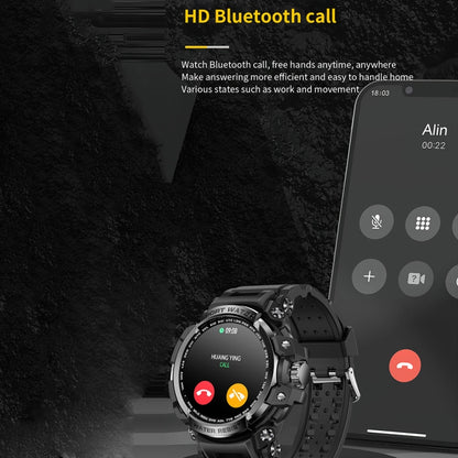 LC16 1,32 pouces IP68 Montre intelligente de sports de plein air étanche, Prise en charge des appels Bluetooth / Surveillance de la fréquence cardiaque