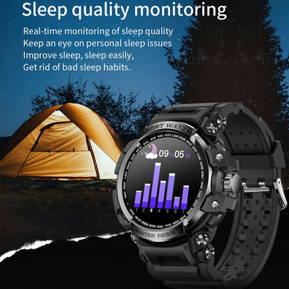 LC16 1,32 pouces IP68 Montre intelligente de sports de plein air étanche, Prise en charge des appels Bluetooth / Surveillance de la fréquence cardiaque