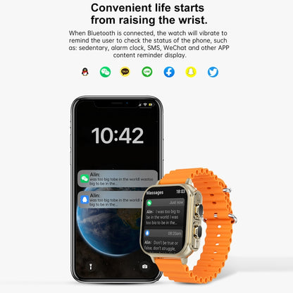 N22 2 en 1 1,96 pouces HD Display Sport Bluetooth Call Earphone Smart Watch