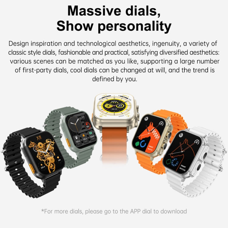 N22 2 en 1 1,96 pouces HD Display Sport Bluetooth Call Earphone Smart Watch