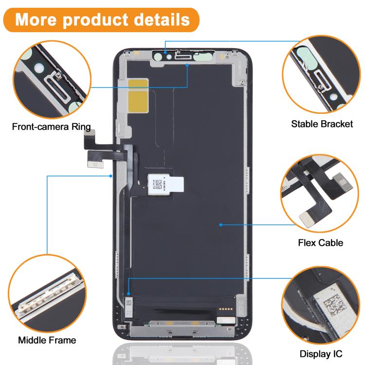 Écran LCD OLED souple pour avec assemblage complet du numériseur