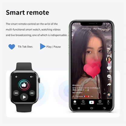 La montre intelligente à écran carré IW9 de 2,05 pouces prend en charge les appels Bluetooth / la surveillance de l'oxygène sanguin