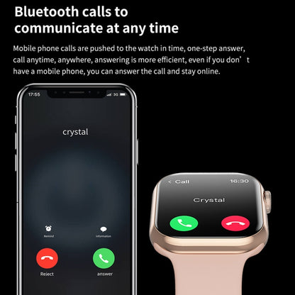 La montre intelligente à écran carré IW9 de 2,05 pouces prend en charge les appels Bluetooth / la surveillance de l'oxygène sanguin