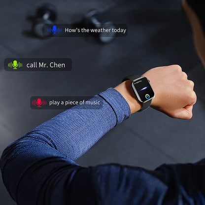 La montre intelligente à écran carré IW9 de 2,05 pouces prend en charge les appels Bluetooth / la surveillance de l'oxygène sanguin