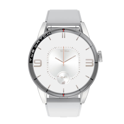 R6 1,32 pouces écran rond 2 en 1 Bluetooth écouteur montre intelligente, prise en charge des appels Bluetooth/surveillance de la santé