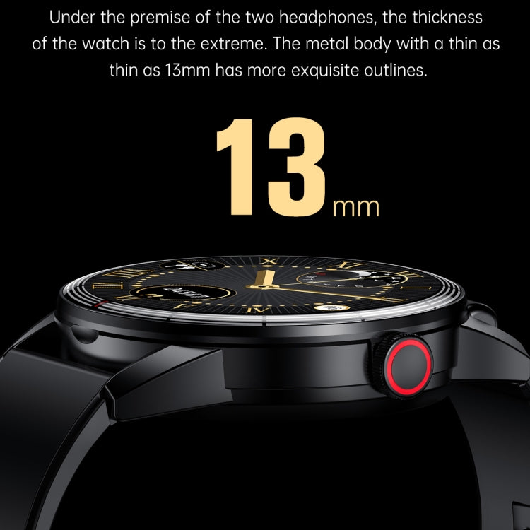 R6 1,32 pouces écran rond 2 en 1 Bluetooth écouteur montre intelligente, prise en charge des appels Bluetooth/surveillance de la santé