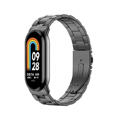 Bracelet de montre en métal à trois perles milanaise, For Xiaomi Mi Band 8