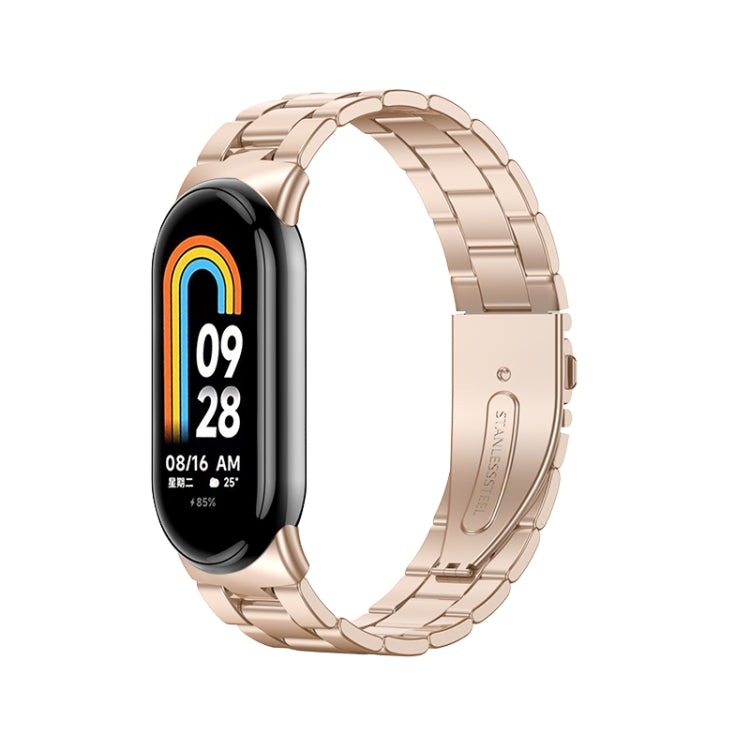 Bracelet de montre en métal à trois perles milanaise, For Xiaomi Mi Band 8