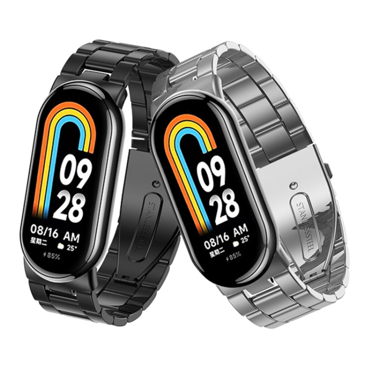Bracelet de montre en métal à trois perles milanaise, For Xiaomi Mi Band 8