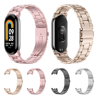 Bracelet de montre en métal à trois perles milanaise, For Xiaomi Mi Band 8