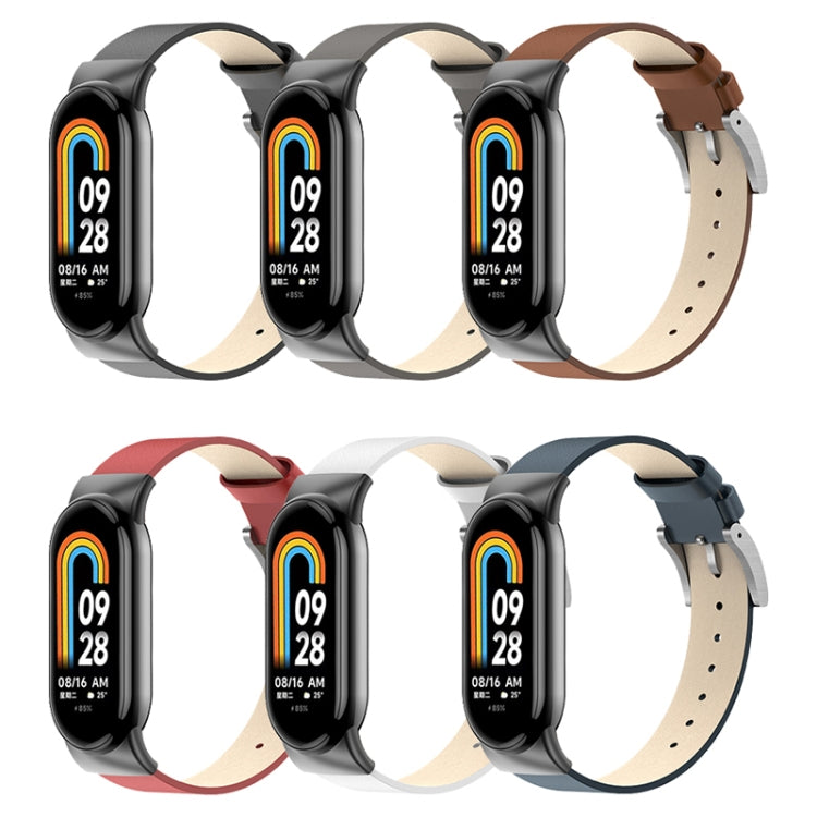 Bracelet de montre de remplacement en cuir, For Xiaomi Mi Band 8