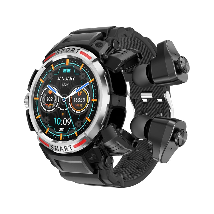 OVISEN GT100 1.39 pouces écran TFT 2 en 1 casque Bluetooth montre intelligente, prise en charge de la surveillance de l'oxygène sanguin/musique Bluetooth