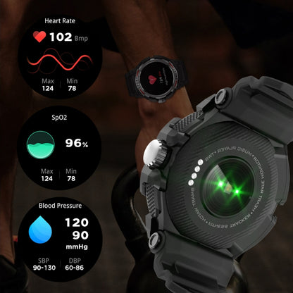 OVISEN GT100 1.39 pouces écran TFT 2 en 1 casque Bluetooth montre intelligente, prise en charge de la surveillance de l'oxygène sanguin/musique Bluetooth