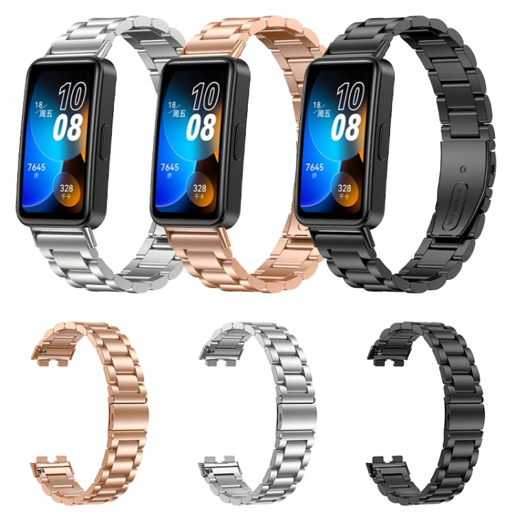 Bracelet de montre de remplacement en métal à trois souches de 16 mm, For Huawei Band 8