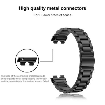 Bracelet de montre de remplacement en métal à trois souches de 16 mm, For Huawei Band 8