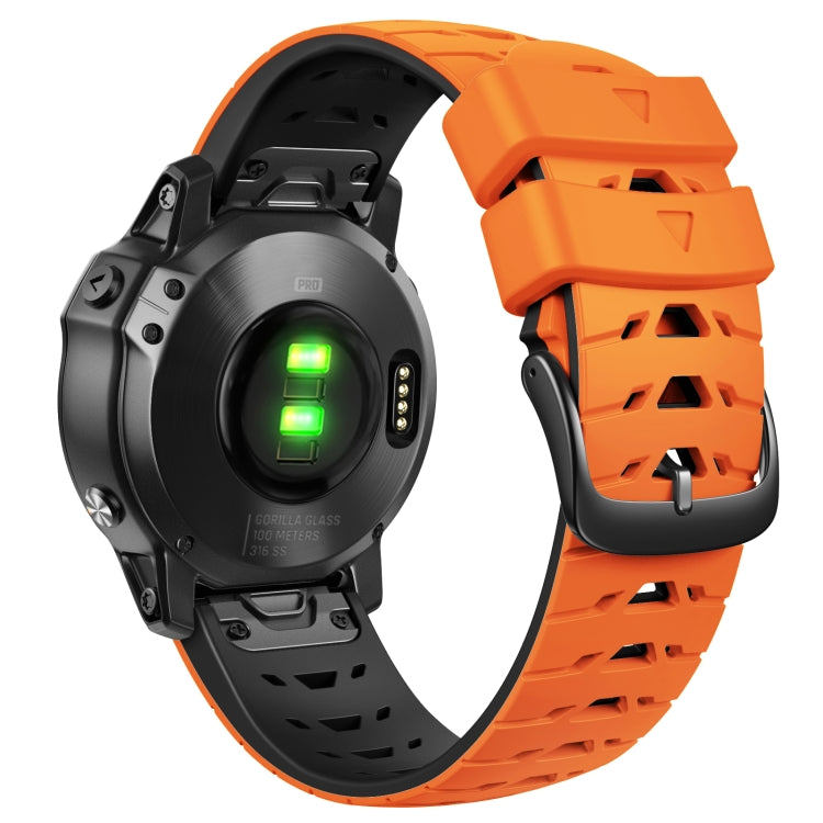 Bracelet de montre en silicone à dégagement rapide trapézoïdal de 22 mm, For Garmin Fenix 7