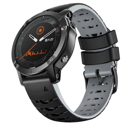 Bracelet de montre en silicone à dégagement rapide trapézoïdal de 22 mm, For Garmin Fenix 7