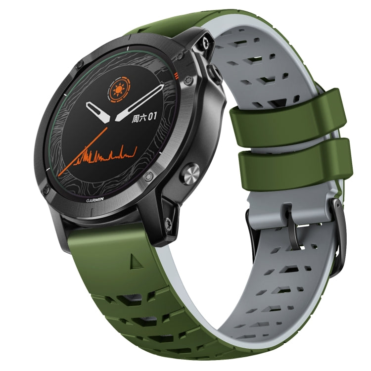 Bracelet de montre en silicone à dégagement rapide trapézoïdal de 22 mm, For Garmin Fenix 7