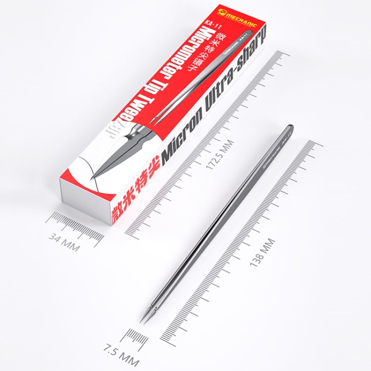 Pince à épiler micrométrique non magnétique Mechanic KA-11