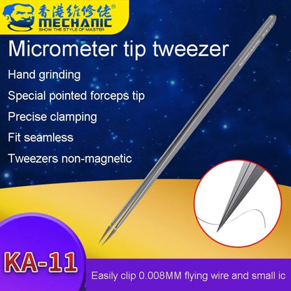 Pince à épiler micrométrique non magnétique Mechanic KA-11
