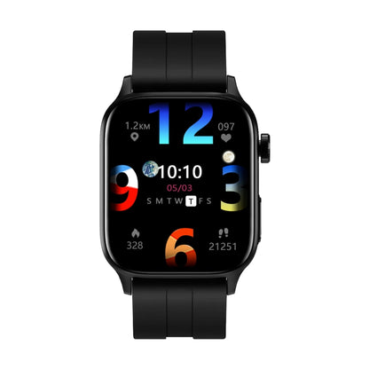GT22 1,85 pouces écran TFT bande de silicone montre intelligente de santé, prise en charge des appels Bluetooth / plateau oxygène sanguin / température corporelle / arythmie / TI surveillance de la fréquence cardiaque, Silicone Band (Black)            ...