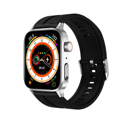GT22 1,85 pouces écran TFT bande de silicone montre intelligente de santé, prise en charge des appels Bluetooth / plateau oxygène sanguin / température corporelle / arythmie / TI surveillance de la fréquence cardiaque, Silicone Band (Black)            ...