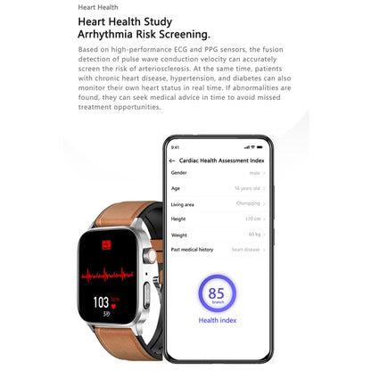 GT22 1,85 pouces écran TFT bande de silicone montre intelligente de santé, prise en charge des appels Bluetooth / plateau oxygène sanguin / température corporelle / arythmie / TI surveillance de la fréquence cardiaque, Silicone Band (Black)            ...
