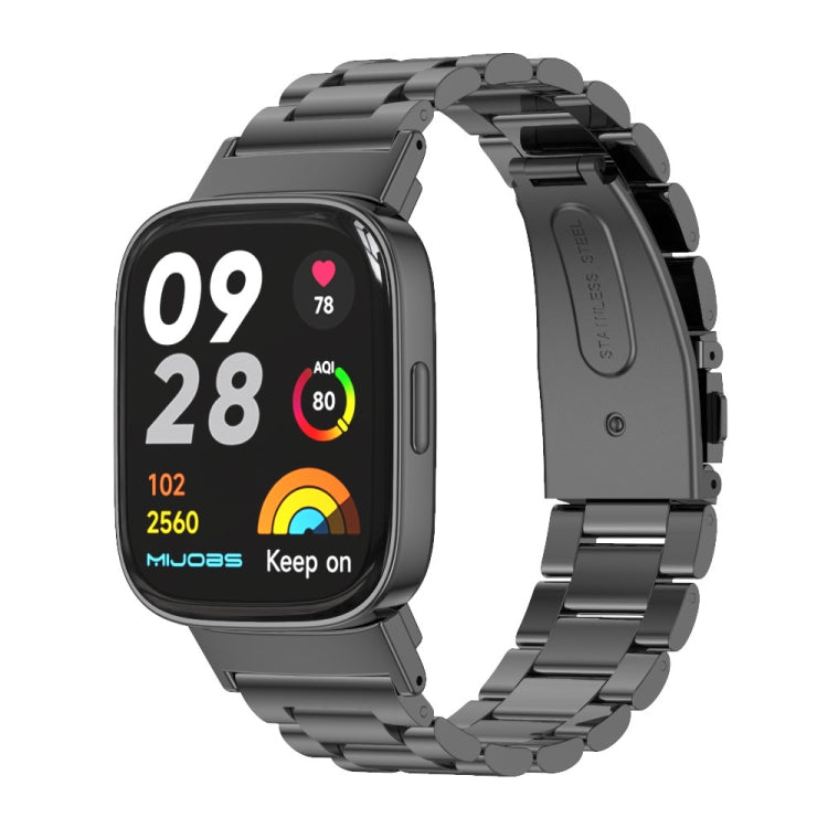Bracelet de montre en acier inoxydable à trois perles Mijobs, For Redmi Watch 3