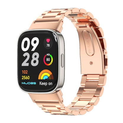 Bracelet de montre en acier inoxydable à trois perles Mijobs, For Redmi Watch 3