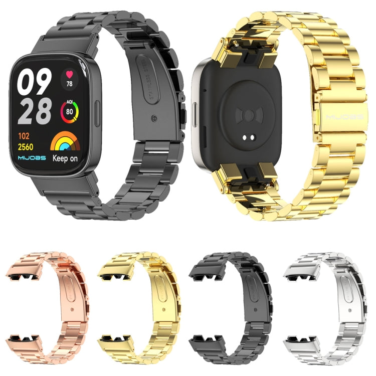 Bracelet de montre en acier inoxydable à trois perles Mijobs, For Redmi Watch 3