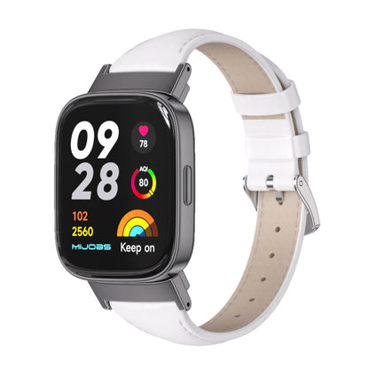 Bracelet de montre mince en cuir véritable Mijobs, For Redmi Watch 3