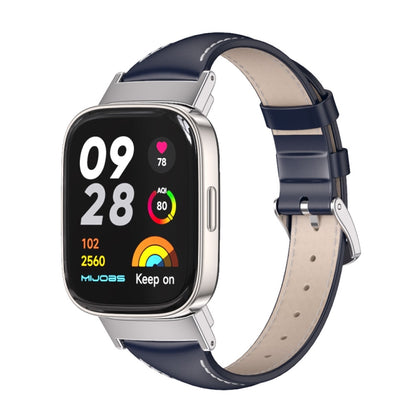 Bracelet de montre mince en cuir véritable Mijobs, For Redmi Watch 3
