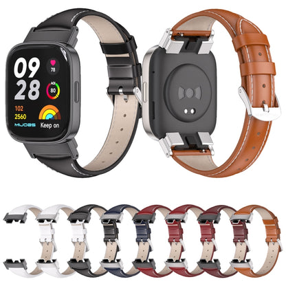 Bracelet de montre mince en cuir véritable Mijobs, For Redmi Watch 3
