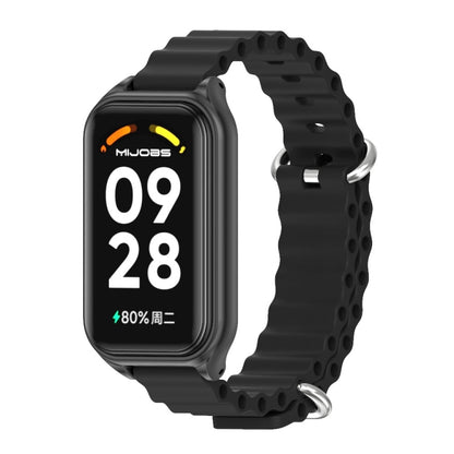 Bracelet de montre en silicone Mijobs Metal Shell Ocean, For Xiaomi Smart Band 8 Active / Redmi Band 2