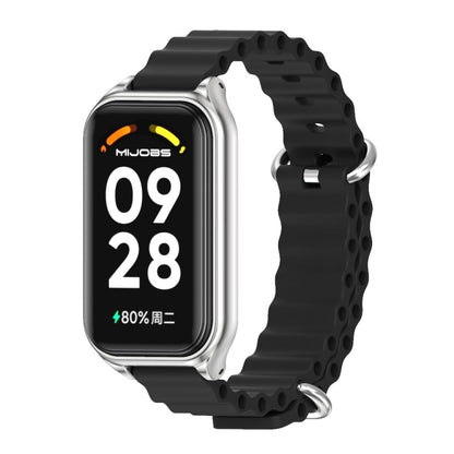 Bracelet de montre en silicone Mijobs Metal Shell Ocean, For Xiaomi Smart Band 8 Active / Redmi Band 2