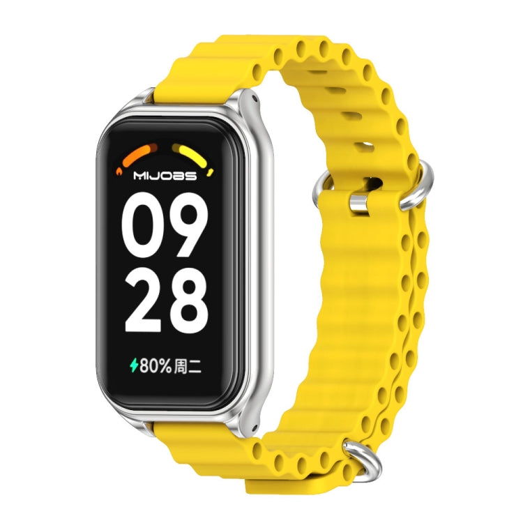 Bracelet de montre en silicone Mijobs Metal Shell Ocean, For Xiaomi Smart Band 8 Active / Redmi Band 2