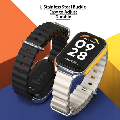 Bracelet de montre en silicone Mijobs Metal Shell Ocean, For Xiaomi Smart Band 8 Active / Redmi Band 2
