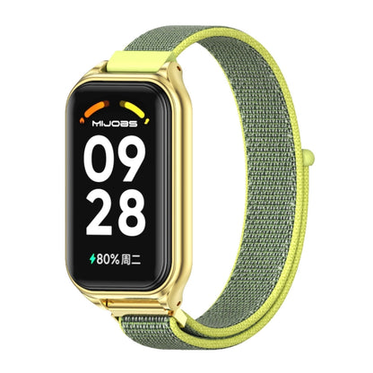 Bracelet de montre à boucle en nylon respirant Mijobs Metal Shell, For Xiaomi Smart Band 8 Active / Redmi Band 2