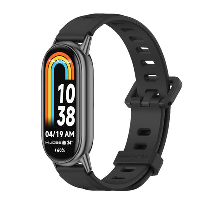 Bracelet de montre en silicone respirant à trou plat Mijobs, For Xiaomi Smart Band 10 / 9 / 8