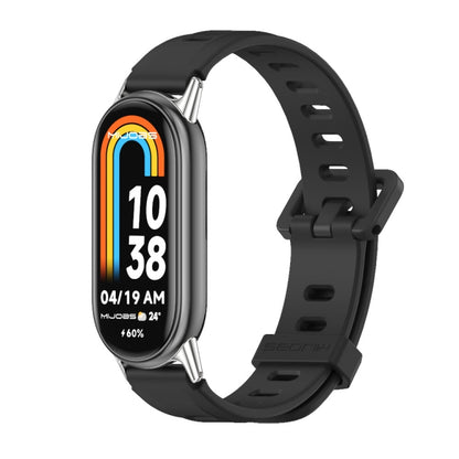 Bracelet de montre en silicone respirant à trou plat Mijobs, For Xiaomi Smart Band 10 / 9 / 8