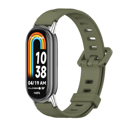 Bracelet de montre en silicone respirant à trou plat Mijobs, For Xiaomi Smart Band 10 / 9 / 8