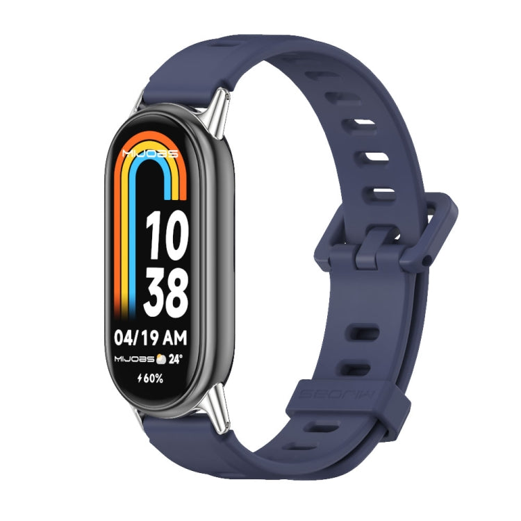 Bracelet de montre en silicone respirant à trou plat Mijobs, For Xiaomi Smart Band 10 / 9 / 8